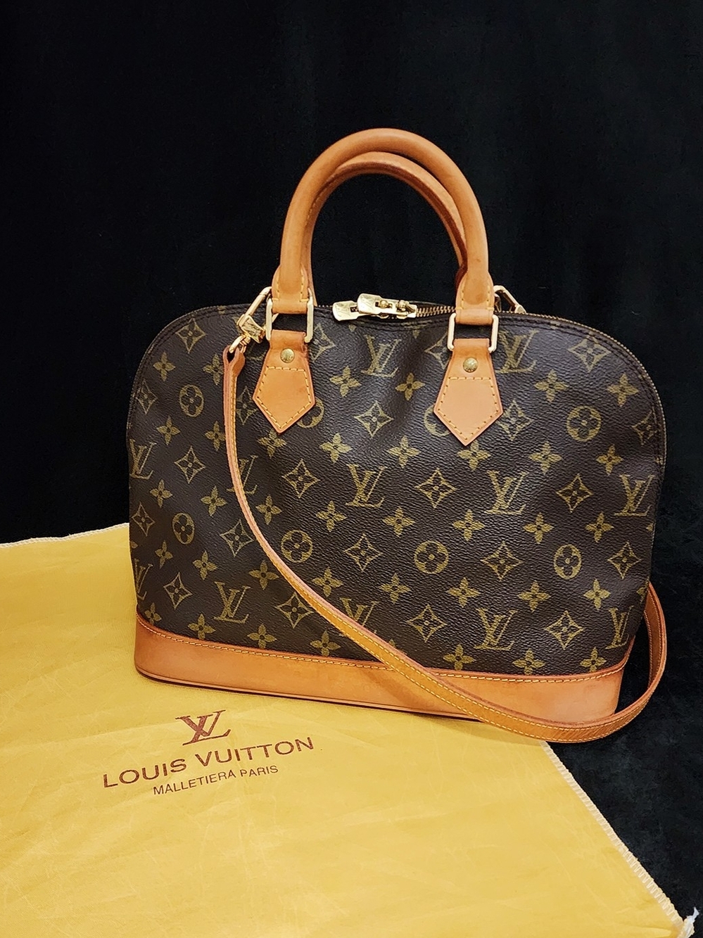 Louis Vuitton Monogram Alma PM Tote in Brown/Tan